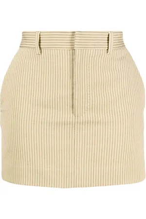 PETAR PETROV Stripe-print thigh-length skirt