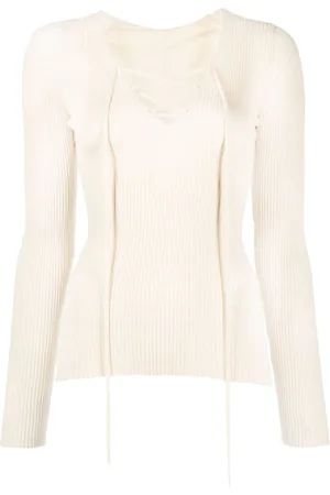 PETAR PETROV Tie-front long-sleeve top