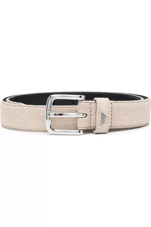 Emporio Armani Men Belts - Logo-plaque buckle belt