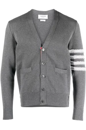 Thom Browne 4-Bar Stripe V-neck cardigan