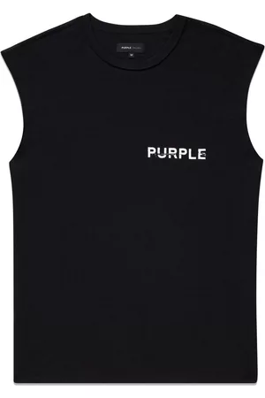 Purple Brand Men Tank Tops - Logo-print sleeveless top