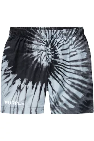 Purple Brand Tie-dye elasticated-waistband shorts