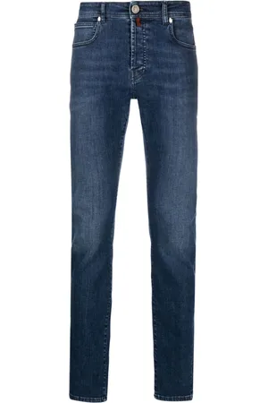 BILLIONAIRE Embroidered-logo straight-leg jeans