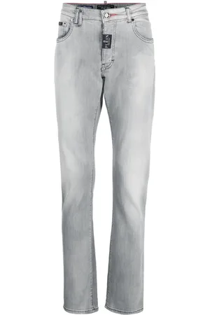 Philipp Plein Logo-patch straight-leg jeans