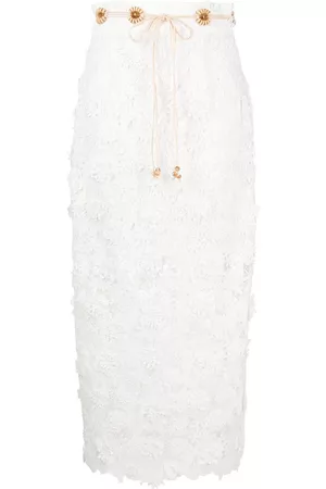 ZIMMERMANN Raie lace midi skirt
