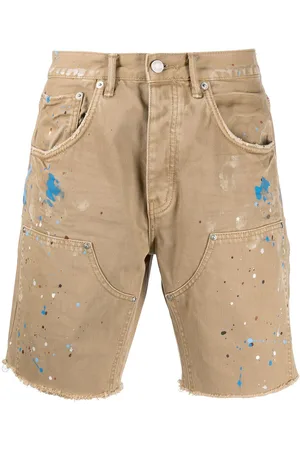 Purple Brand Paint splatter-print shorts