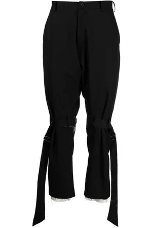 Sulvam Frayed-detailed wool trousers