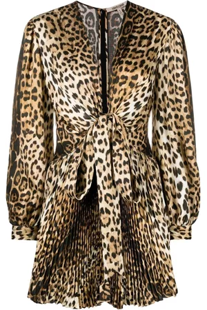Roberto Cavalli Women Printed Dresses - Leopard-print mini dress