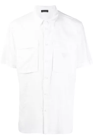 Emporio Armani Men Short sleeves - Embroidered-logo short-sleeve shirt