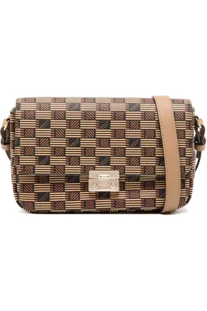 MOREAU Monogram-print leather shoulder bag