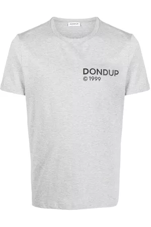Dondup Men Short Sleeve - Chest logo print cotton T-shirt