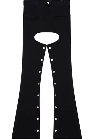 Courrèges Cut-out flared denim trousers