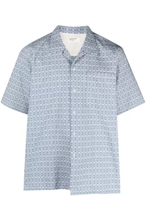 Universal Works Men Short sleeves - Geometric-print short-sleeve shirt
