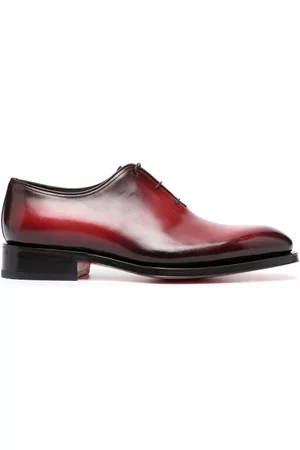 santoni Men Shoes - Brushed-finish Oxford shoes