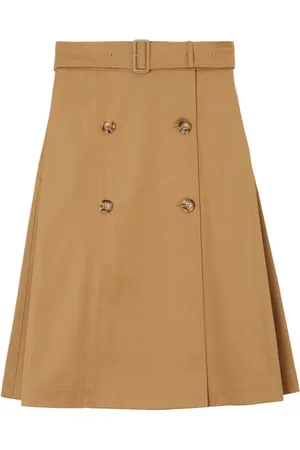Burberry Belted-waist flared skirt