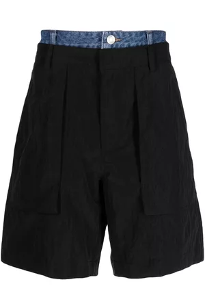 JUUN.J Layered pleated bermuda shorts
