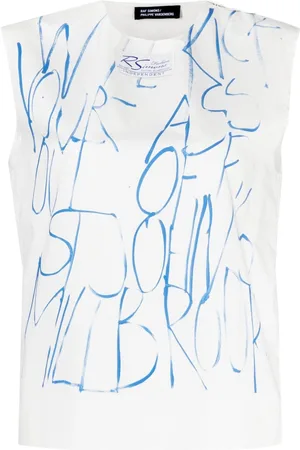 RAF SIMONS Graphic-print tank top