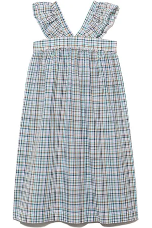BONPOINT Eleana check-print cotton dress