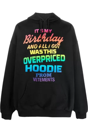Vetements Rainbow text-print hoodie