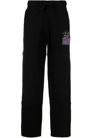 Rassvet Motif-embroidered cotton track pants