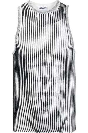 Jean Paul Gaultier Men Tank Tops - Striped sleeveless vest top