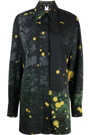 Oscar de la Renta Firefly-print long-sleeve shirt