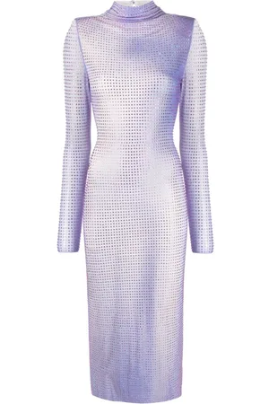 Self-Portrait Rhinestone-embellished midi dress