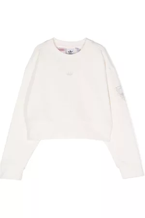 adidas Girls Sweatshirts - Logo-embossed jersey sweatshirt