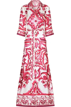 Dolce & Gabbana Majolica-print twill shirt dress