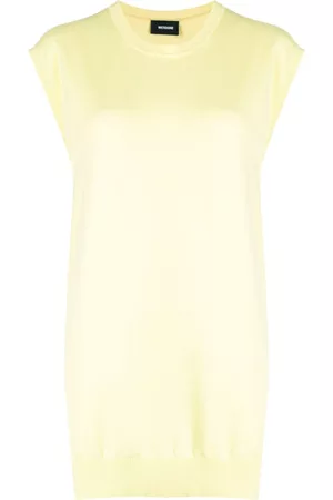 We11 Done Cap-sleeved fine-knit dress