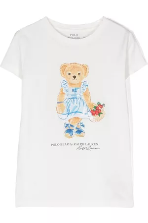 Ralph Lauren Girls Polo Shirts - Polo Bear cotton T-shirt