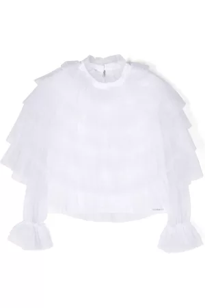 Twin-Set Kids Girls Blouses - Poet-sleeve layered blouse