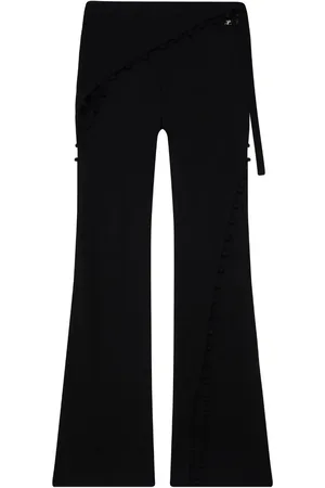Courrèges Cut-out flared silk trousers