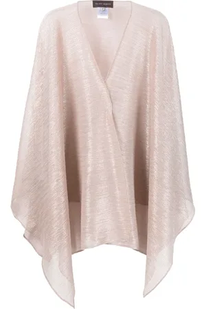 TALBOT RUNHOF Semi-sheer metallic cape