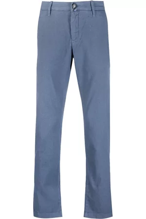 Jacob Cohen Men Chinos - Check-pattern mid-rise trousers