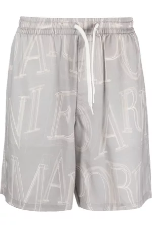 Emporio Armani Men Shorts - Logo-print cotton-blend shorts