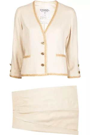 CHANEL Women Suits - 1990-2000s CC-button single-breasted skirt suit