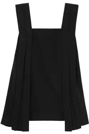 We11 Done Pleat-detail sleeveless minidress