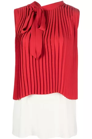 Maison Margiela Pleated sleeveless blouse