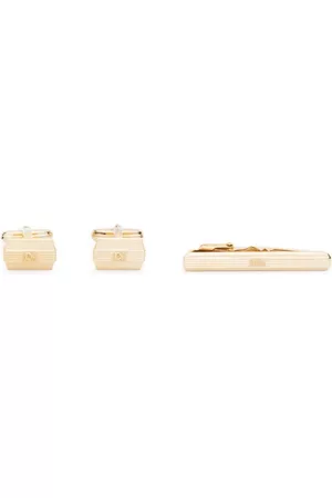 Dior Men Cufflinks - 1980s pre-owned logo cufflinks and necktie clip set