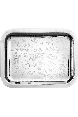 Christofle Graffiti 26cm x 20cm -plated rectangular tray