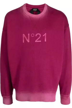 Nº21 Men Sweatshirts - Logo-print cottton sweatshirt