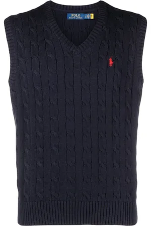 Ralph Lauren Pony-motif cable-knit vest