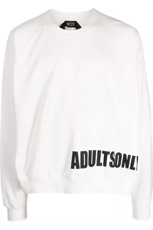 Nº21 Men Sweatshirts - Slogan-print cotton sweatshirt