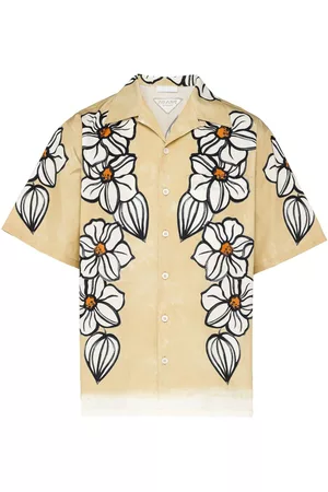 Prada Men Short sleeves - Floral-print short-sleeve shirt