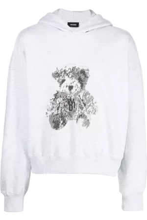 We11 Done Logo-patch cotton hoodie