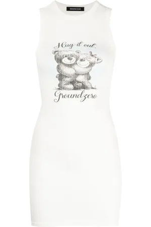 Ground Zero Slogan-print cotton T-shirt dress