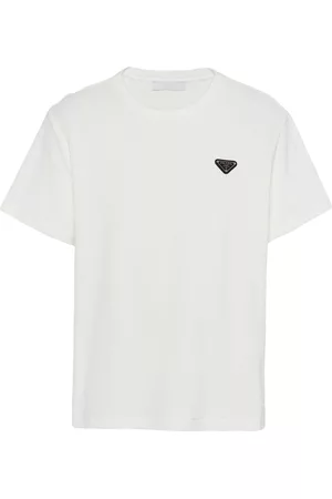 Prada Men Short Sleeve - Triangle-logo terry T-shirt