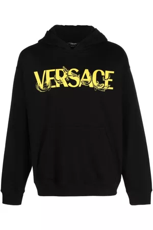 VERSACE Logo-print cotton hoodie
