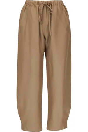 PETER COHEN Silk high-waist trousers